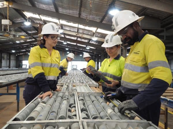 Newmont Goldcorp geology team members at Tanami in Australia. Image: Business Wire