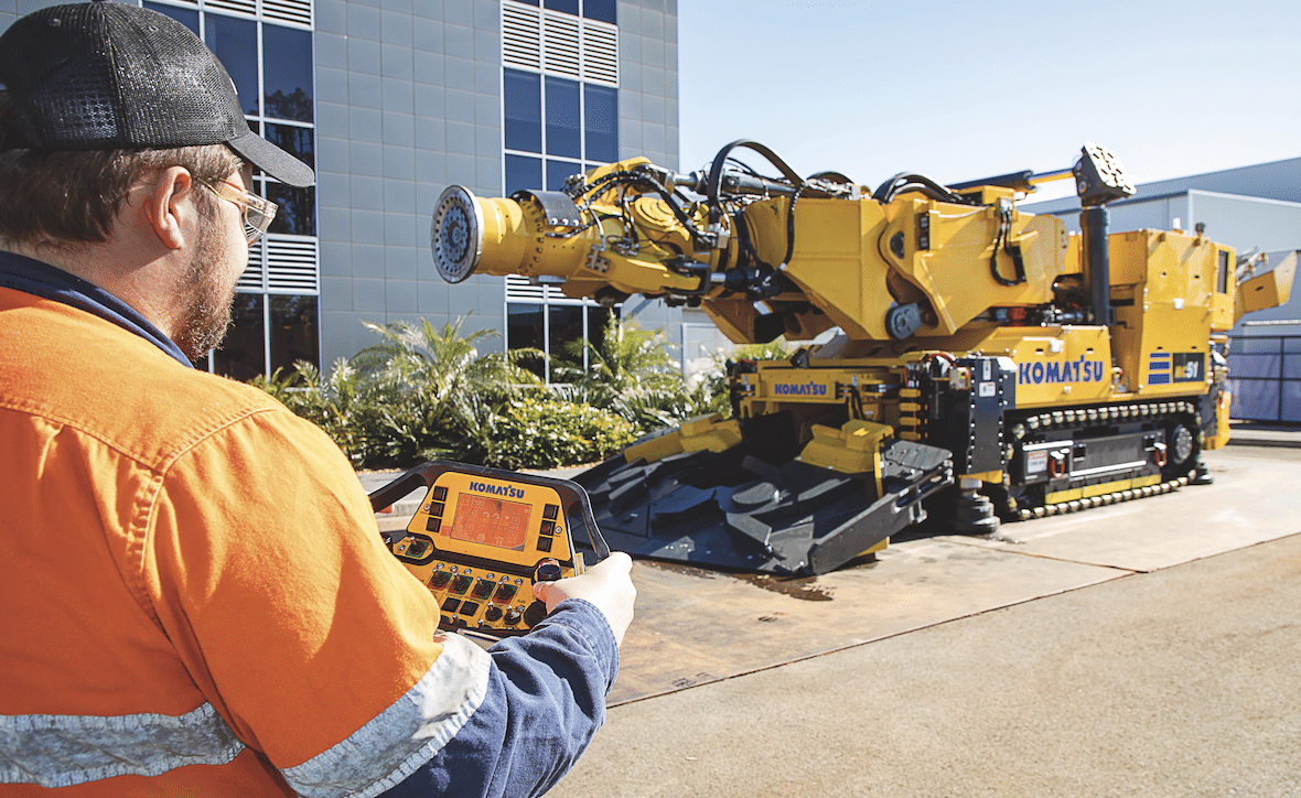 Komatsu’s MC51 continuous miner will be in the spotlight at the WA Mining Conference in October.
Image: Komatsu