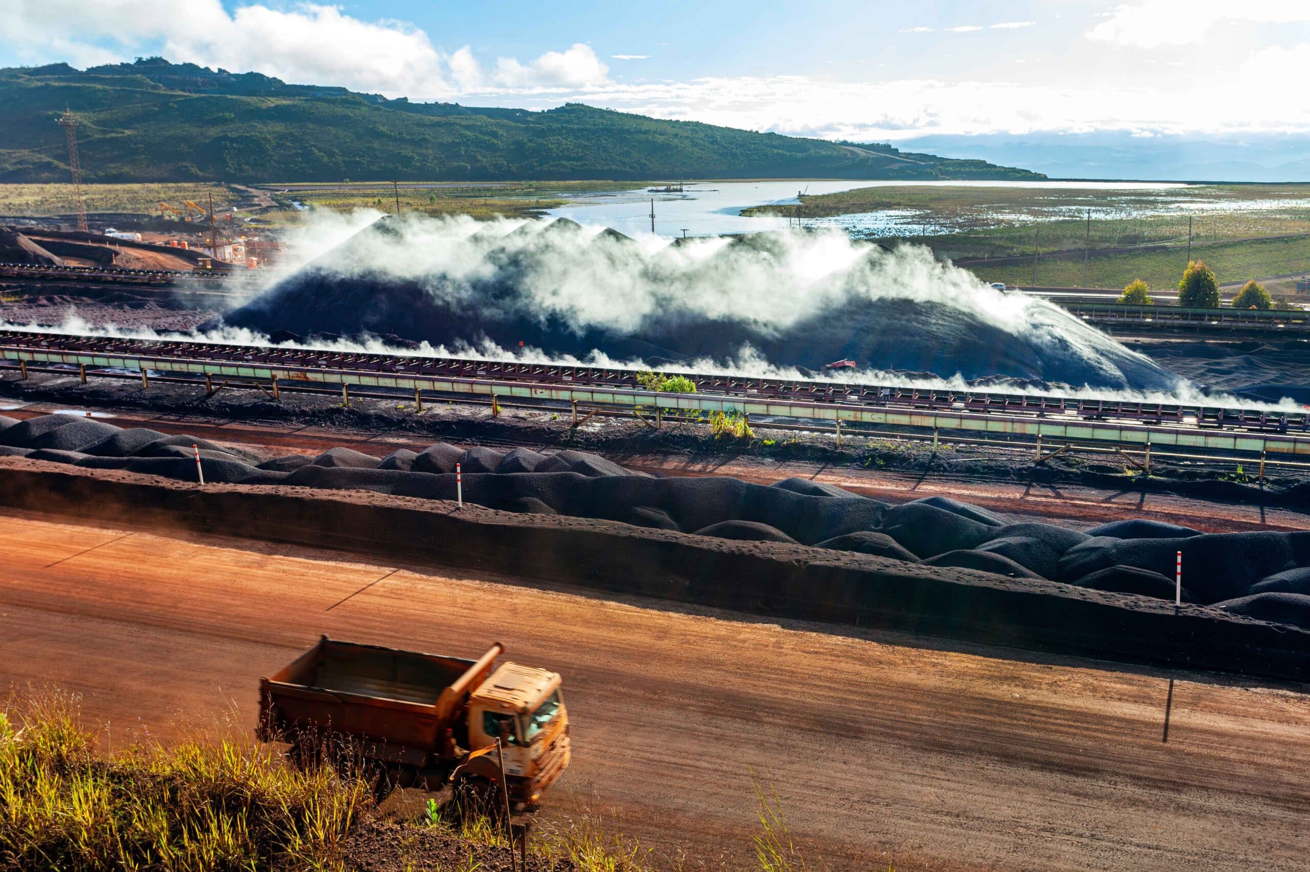 Iron ore conveyor belt