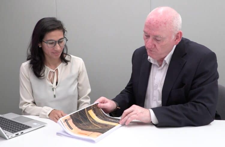 Two of the co-authors of the report, Dr Silvia Salazar and BCEC Director Professor Alan Duncan. Image BCEC