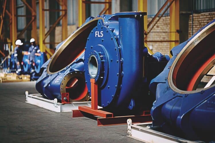 By improving efficiency and reliability, KREBS horizontal slurry pumps deliver significant savings in power consumption. Image: FLS