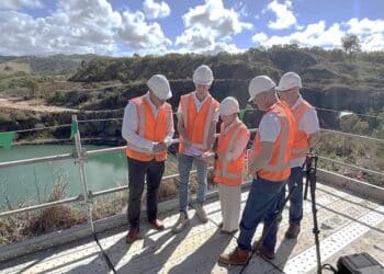 Queensland Government and Queensland Investment Corporation (QIC) delegates visit the Mt Chalmers in Central Queensland. Image: QMines